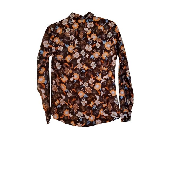 Lands' End Tops - Lands End Womens No Iron Supima Cotton Floral Button-Up Shirt Size 4